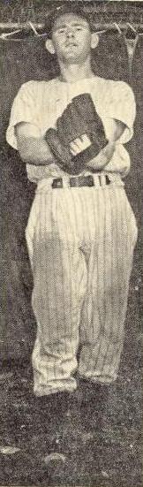 The ace reliever of the Yankee hill staff, "Fireman Joe" is one of the very few married men on the squad.  He played amateur ball with his home town, Seneca, Mo., last year.  When he has time, Joe likes to go coon hunting.